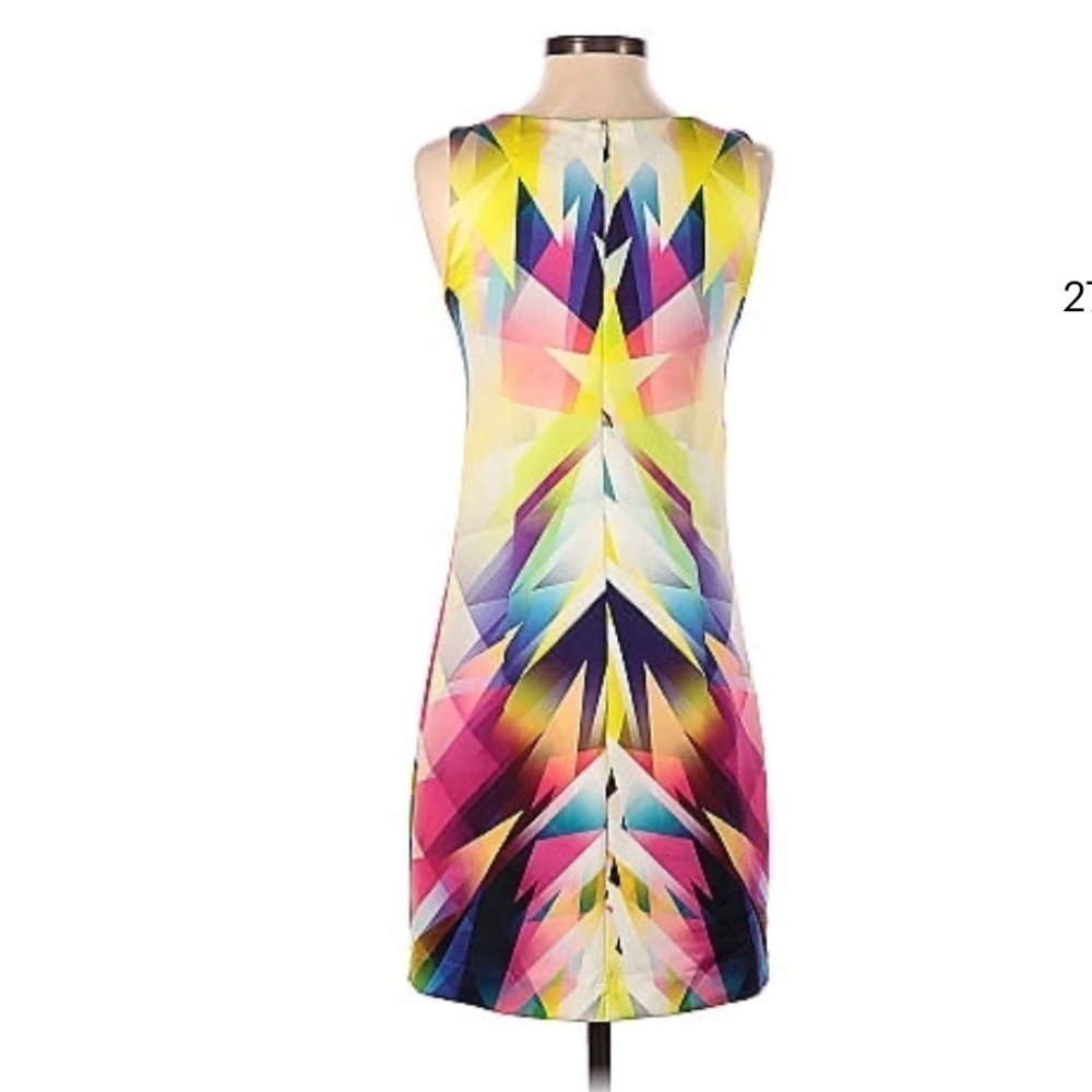 Nicolle Miller Artelier colorful Neopreno sleeveless stretch dress 2 - Picture 3 of 9